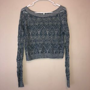 Free People zipper back sweater